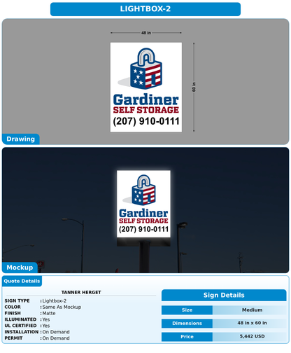 CUSTOM MOCKUP SIGN FOR Tanner Herget
