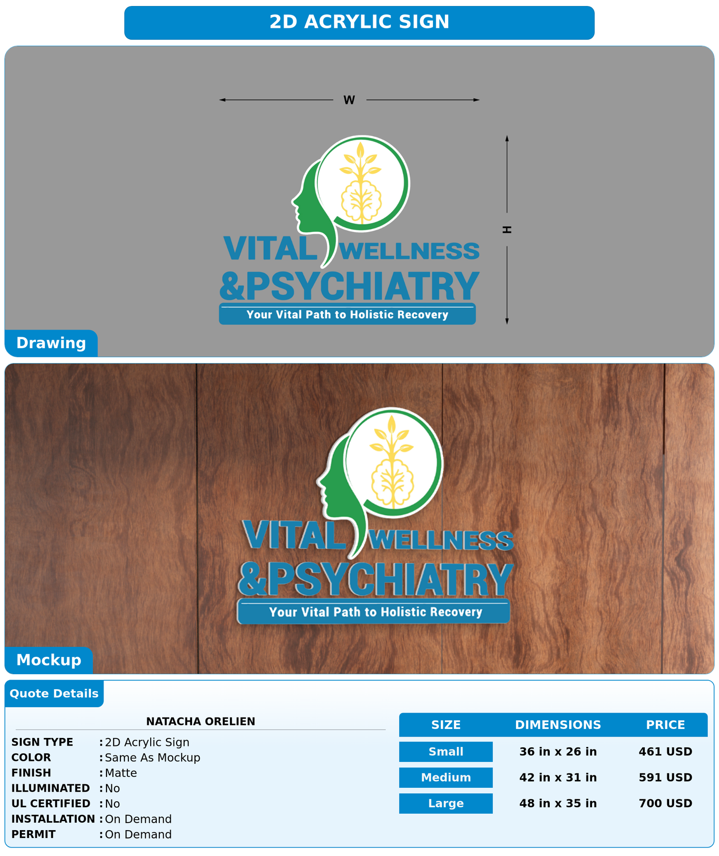 CUSTOM MOCKUP SIGN FOR Natacha  Orelien