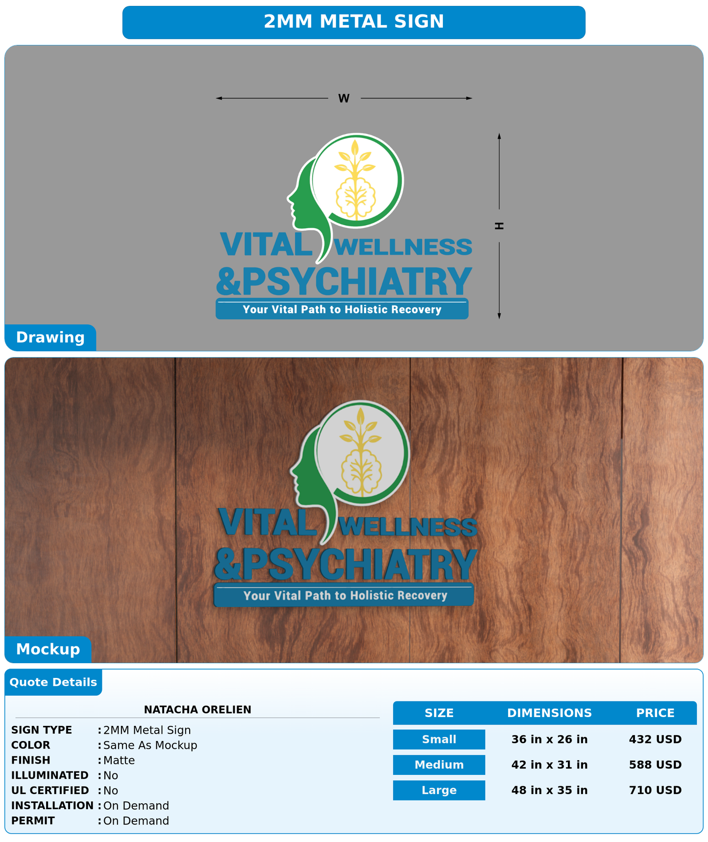 CUSTOM MOCKUP SIGN FOR Natacha  Orelien