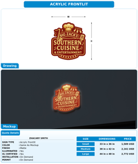 CUSTOM MOCKUP SIGN FOR Zhacary Smith