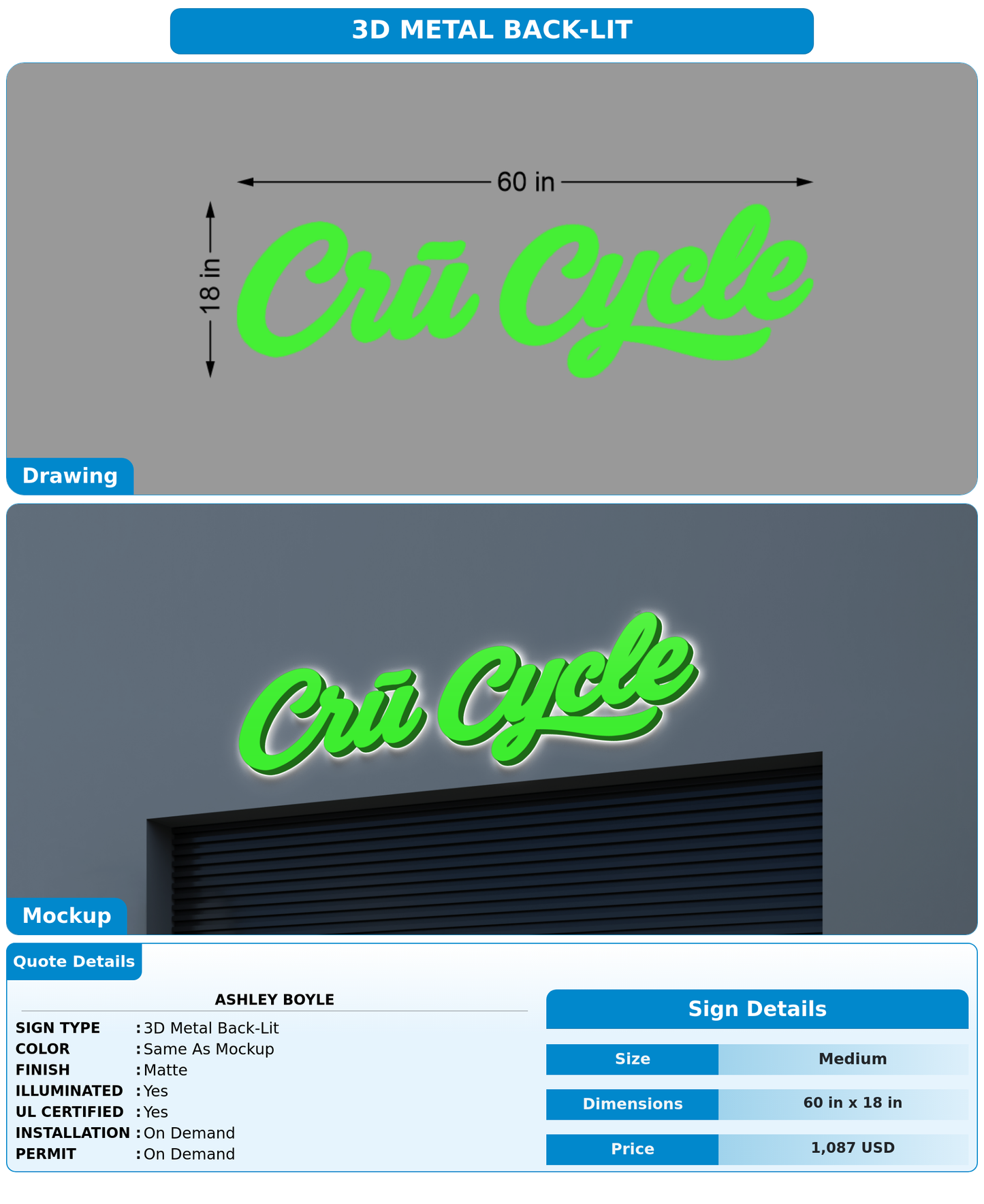 CUSTOM MOCKUP SIGN FOR Ashley Boyle