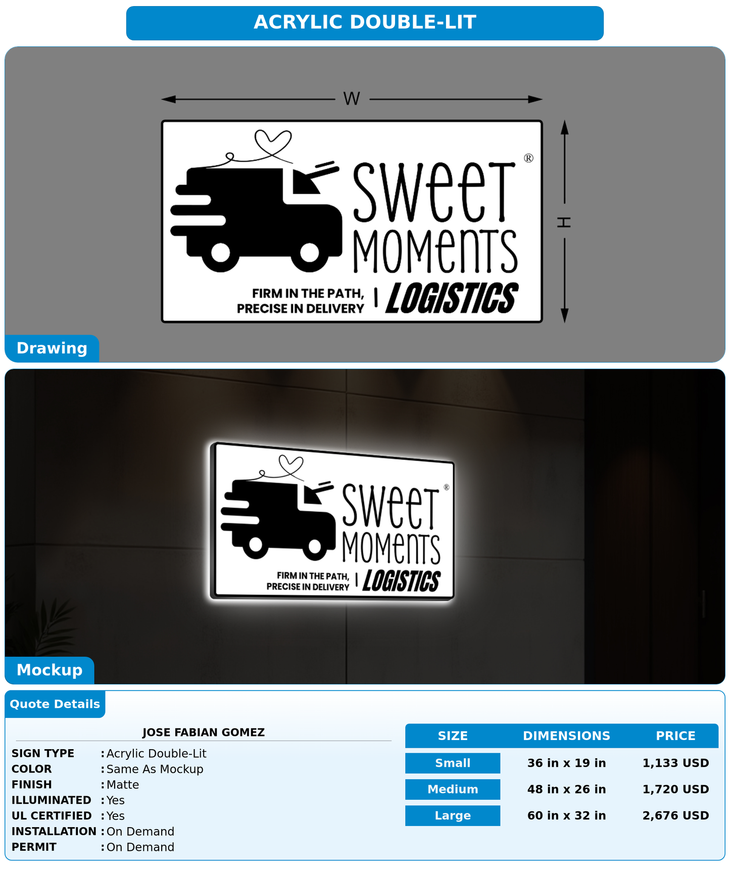 CUSTOM MOCKUP SIGN FOR JOSE FABIAN GOMEZ