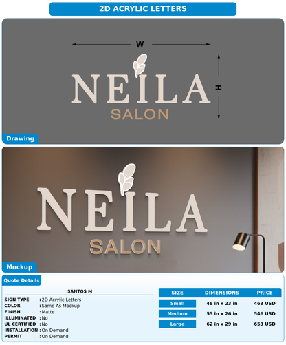 CUSTOM MOCKUP SIGN FOR Santos M