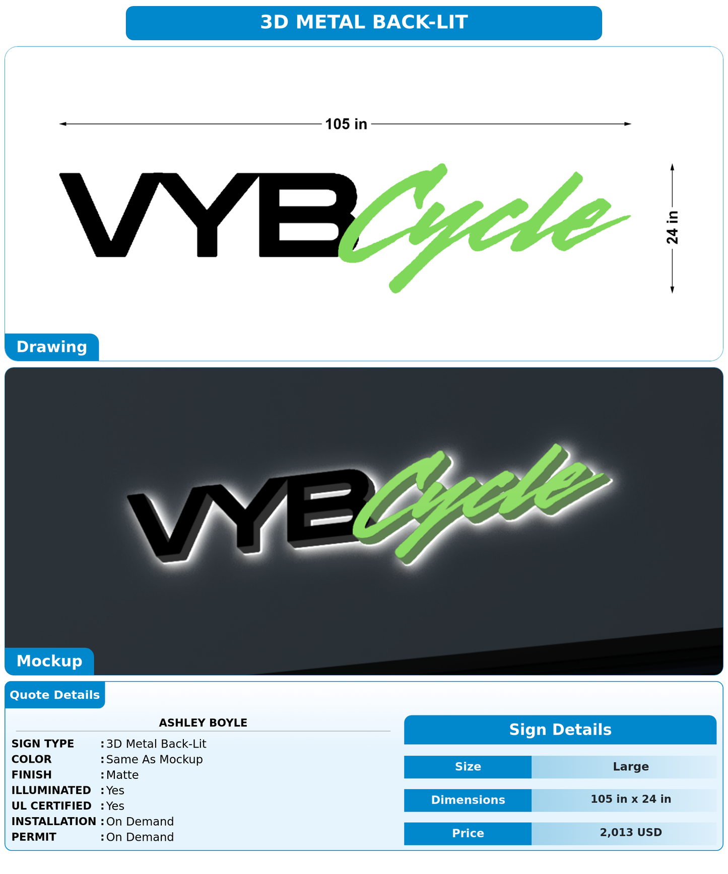 CUSTOM MOCKUP SIGN FOR Ashley Boyle