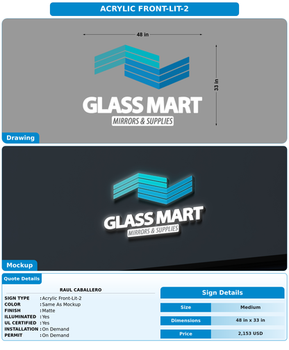 CUSTOM MOCKUP SIGN FOR Raul Caballero