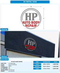 CUSTOM MOCKUP SIGN FOR HP Auto Body Repair