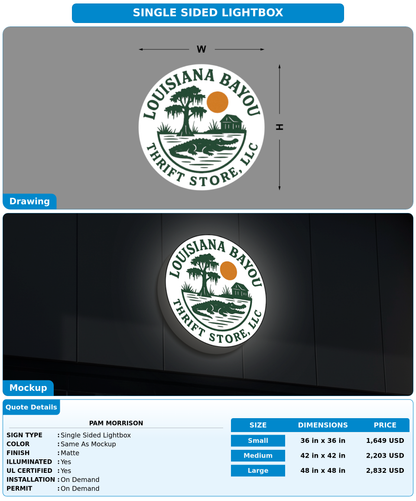 CUSTOM MOCKUP SIGN FOR Pam Morrison