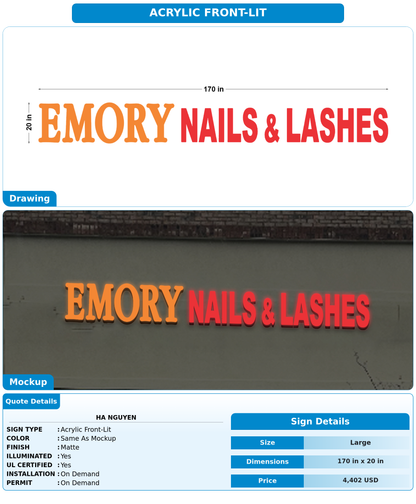 CUSTOM MOCKUP SIGN FOR Ha Nguyen