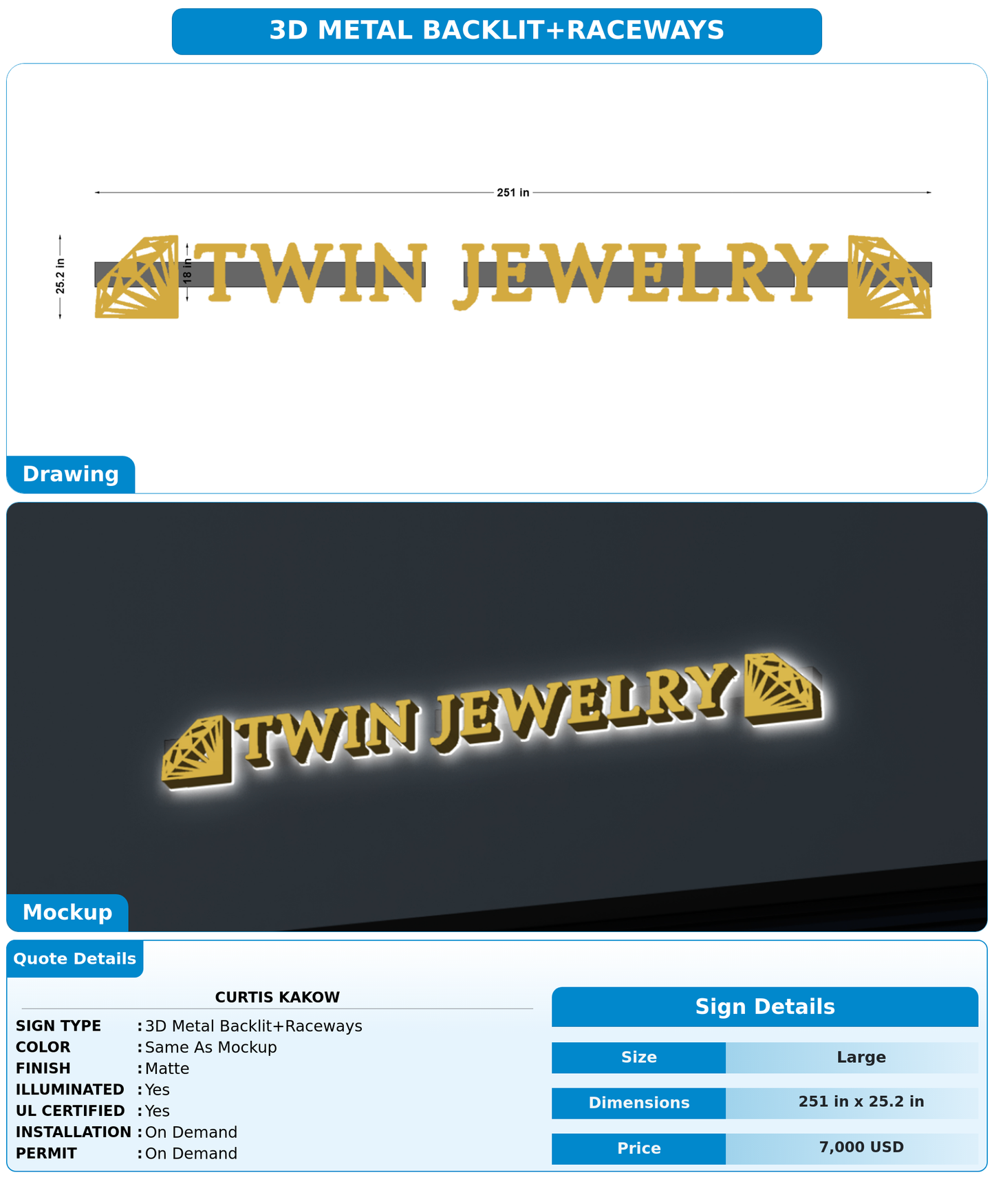 CUSTOM MOCKUP SIGN FOR Curtis Kakow