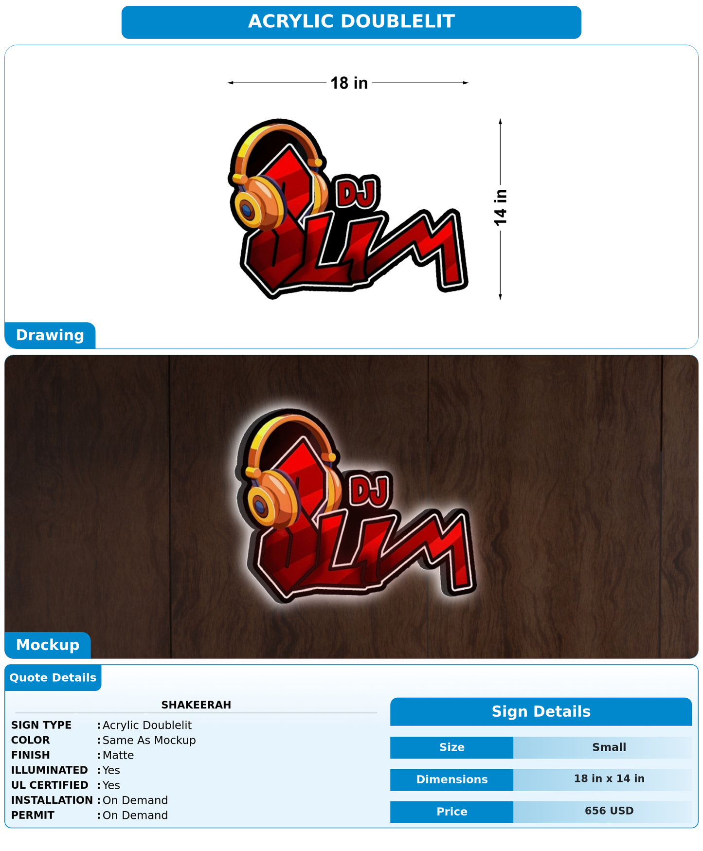 CUSTOM MOCKUP SIGN FOR Shakeerah