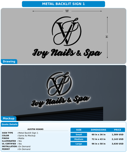 CUSTOM MOCKUP SIGN FOR Austin Hoang