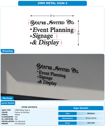 CUSTOM MOCKUP SIGN FOR Youre Invitedco