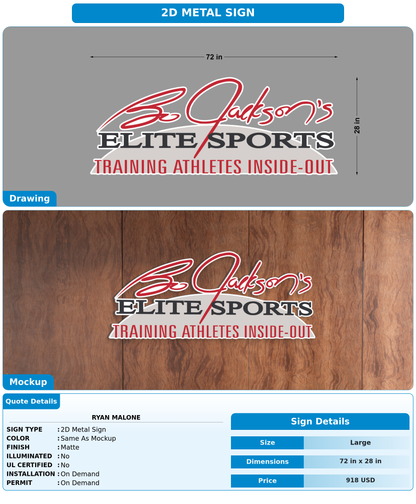 CUSTOM MOCKUP SIGN FOR Ryan Malone