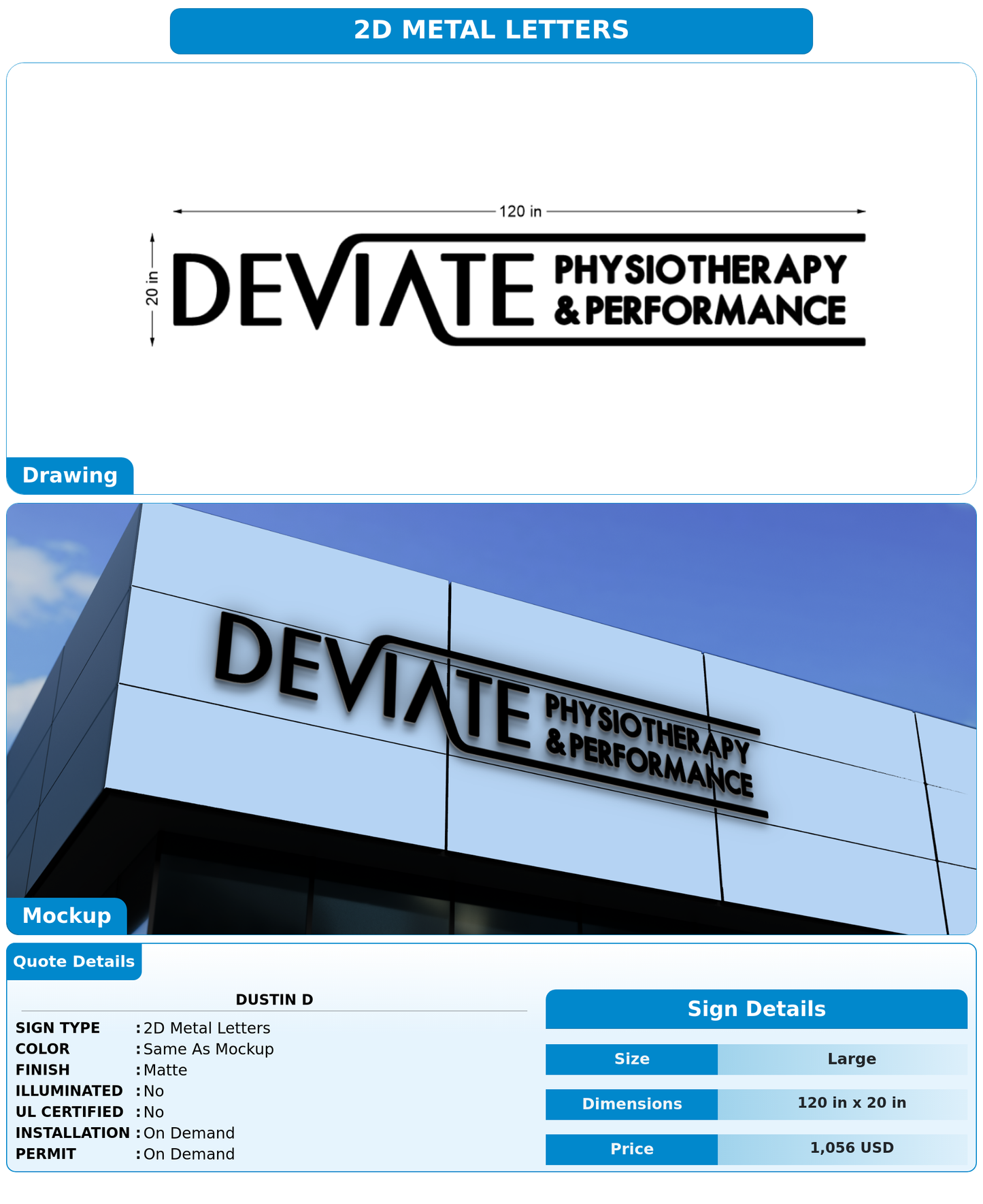 CUSTOM MOCKUP SIGN FOR Dustin D