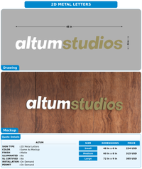 CUSTOM MOCKUP SIGN FOR Altum