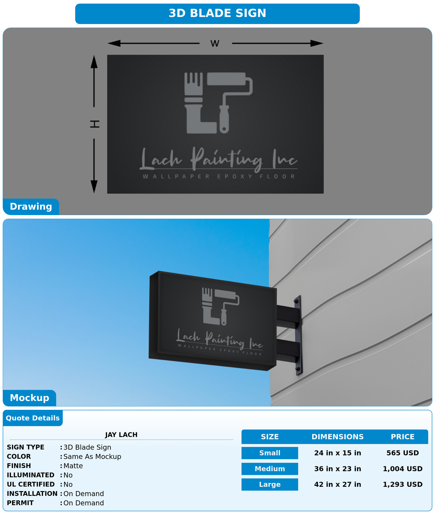 CUSTOM MOCKUP SIGN FOR jay lach
