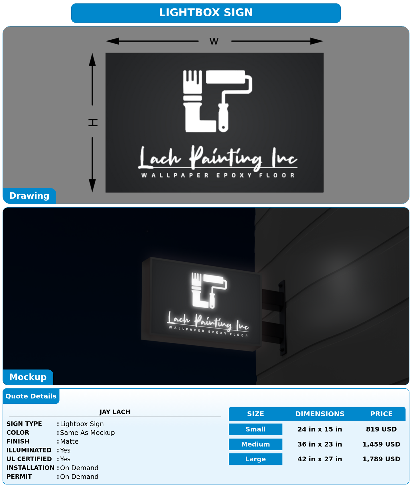 CUSTOM MOCKUP SIGN FOR jay lach