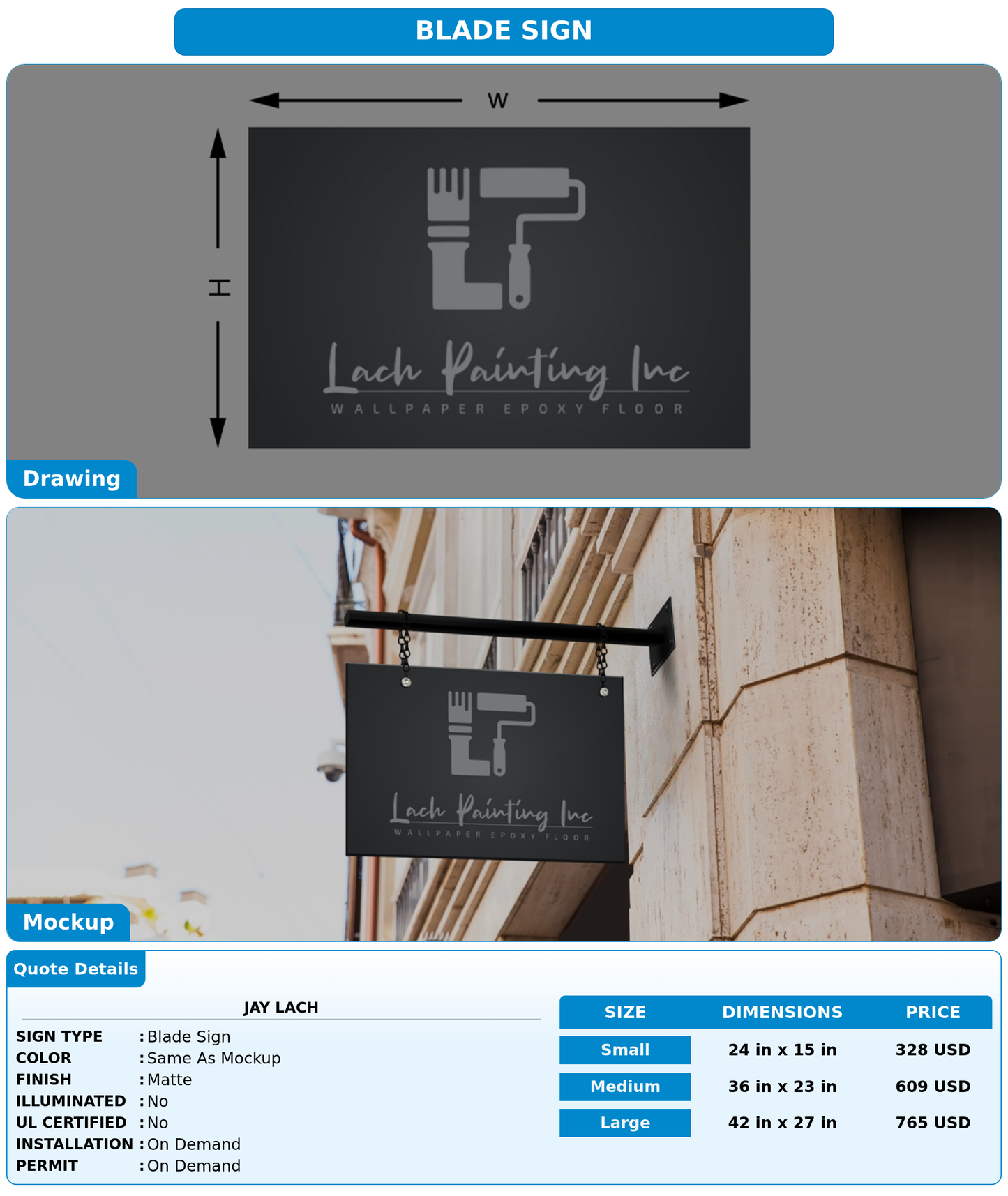 CUSTOM MOCKUP SIGN FOR jay lach