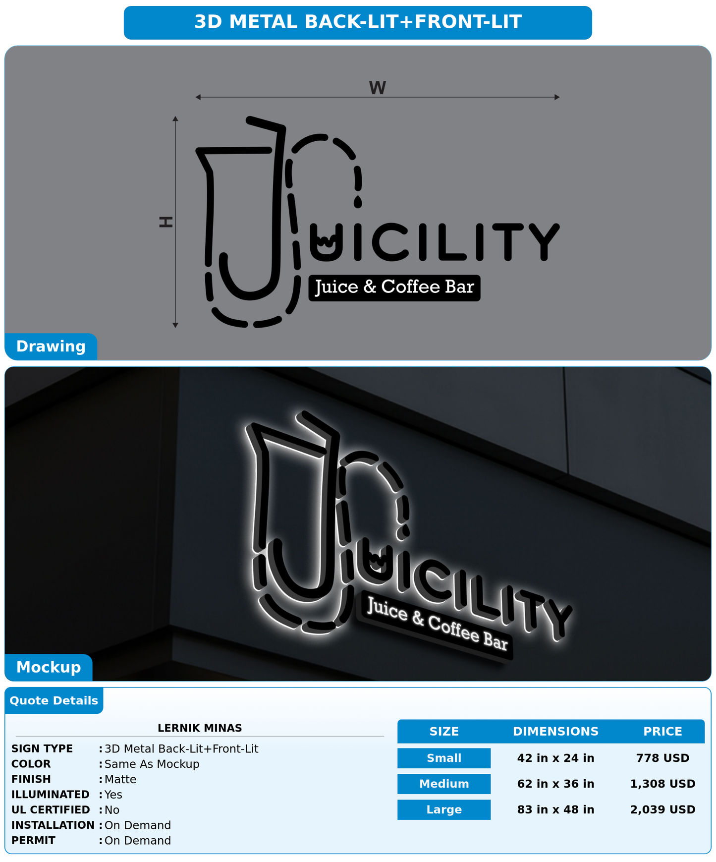CUSTOM MOCKUP SIGN FOR Lernik minas