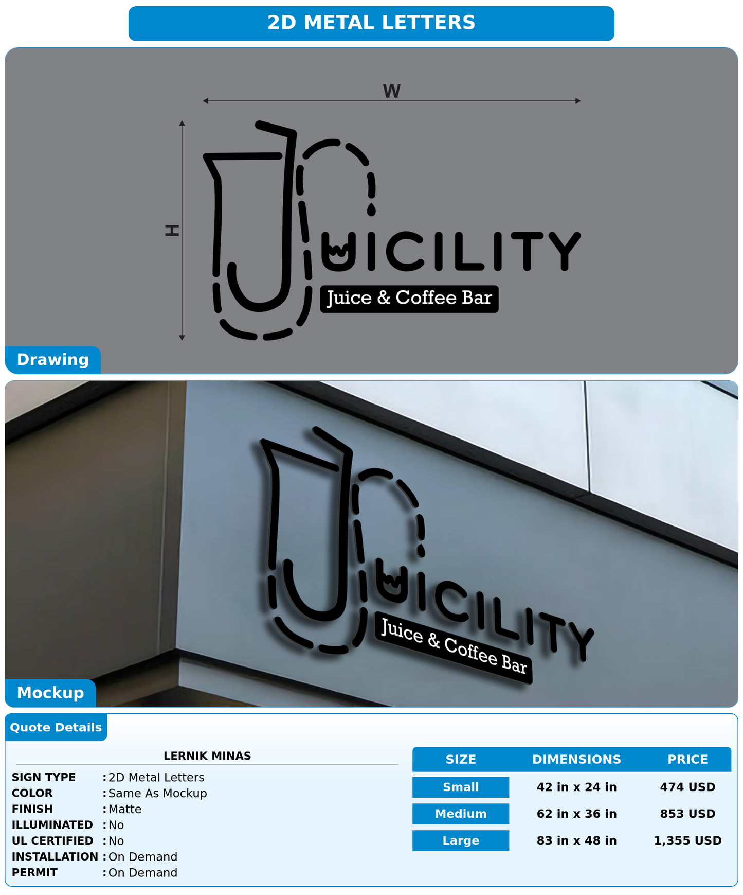 CUSTOM MOCKUP SIGN FOR Lernik minas