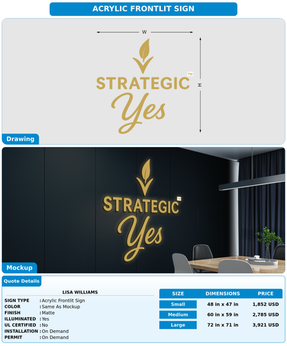 CUSTOM MOCKUP SIGN FOR Lisa Williams