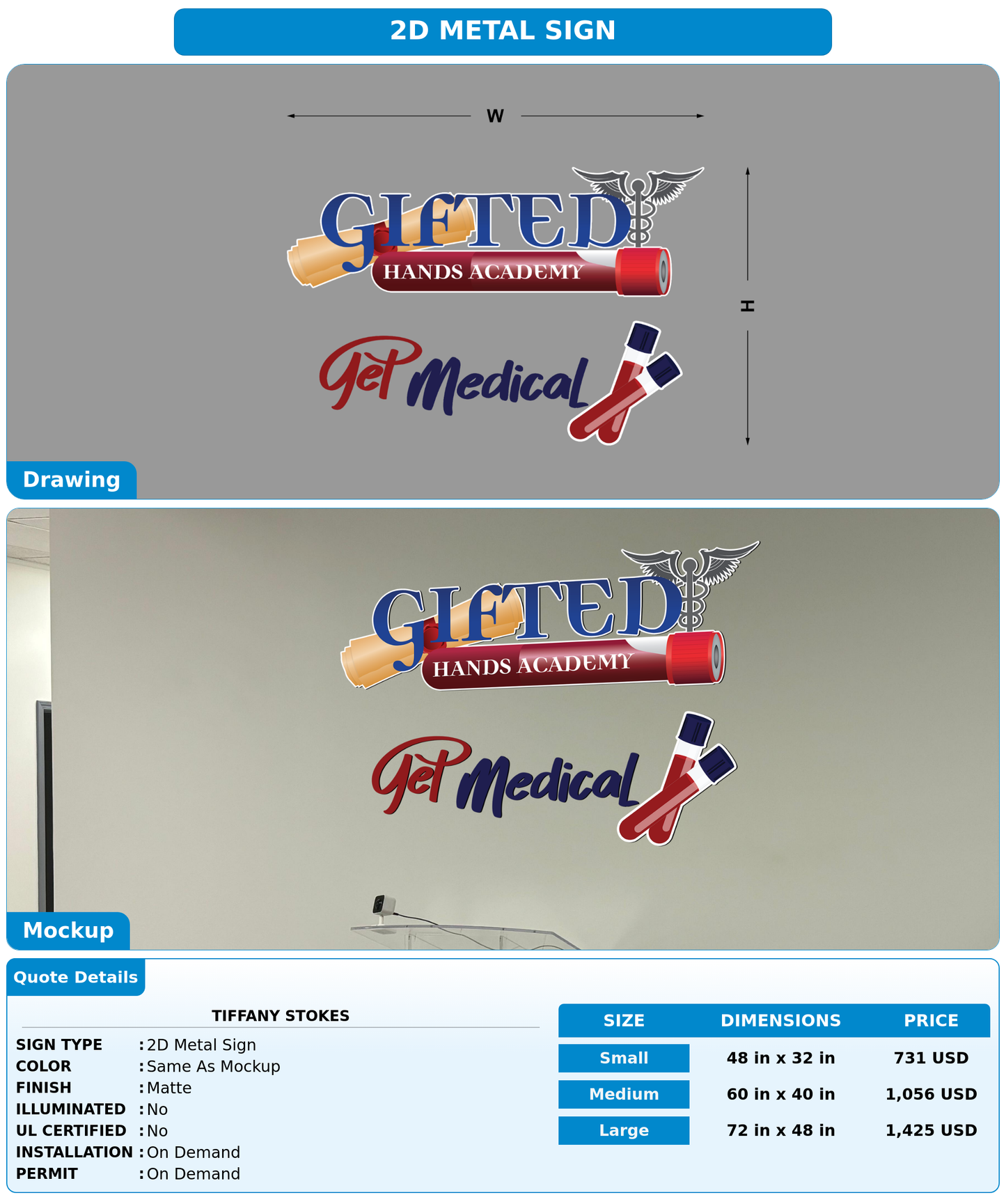 CUSTOM MOCKUP SIGN FOR Tiffany Stokes