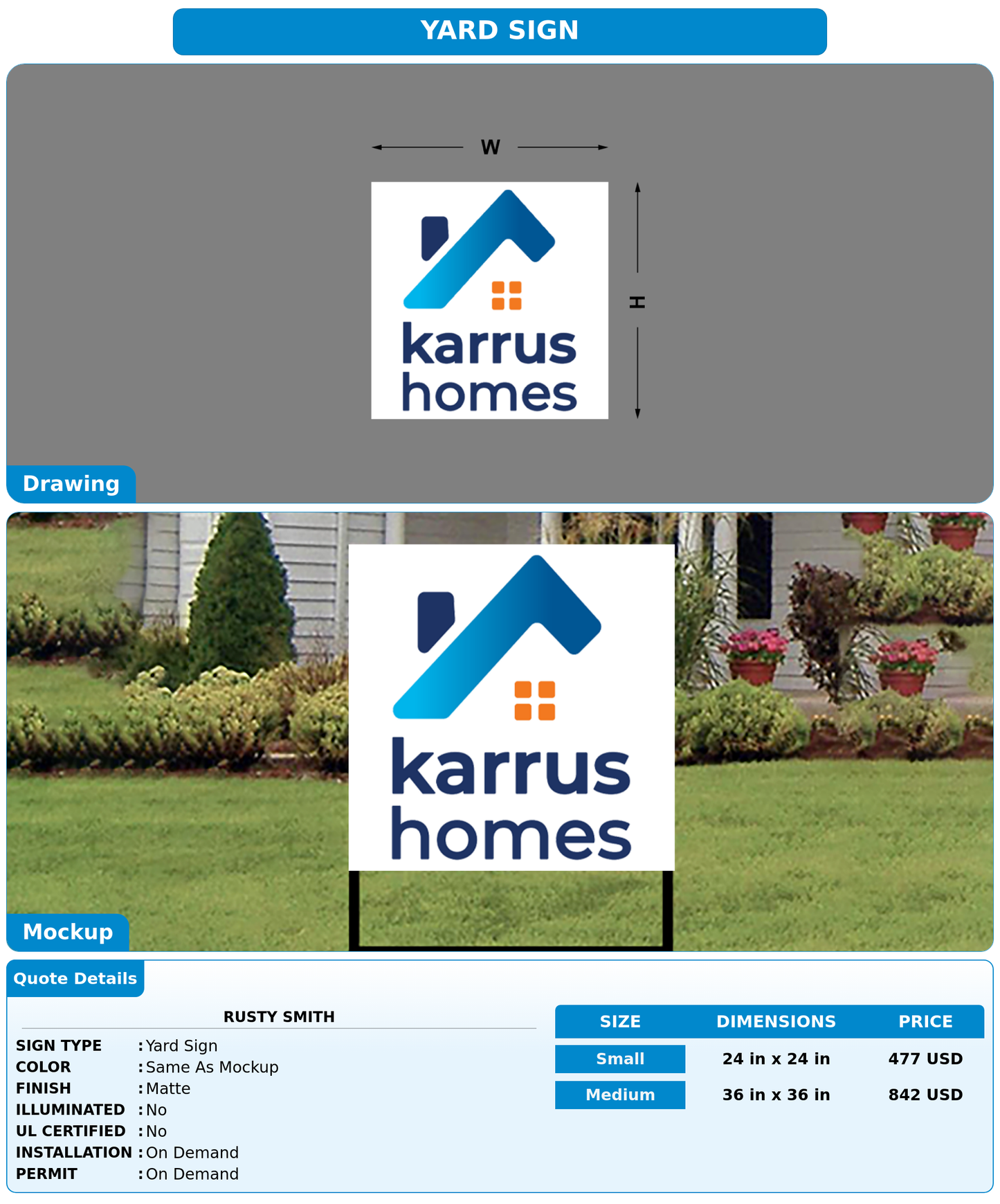 CUSTOM MOCKUP SIGN FOR Rusty Smith