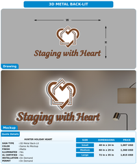 CUSTOM MOCKUP SIGN FOR Hunter Holiday heart