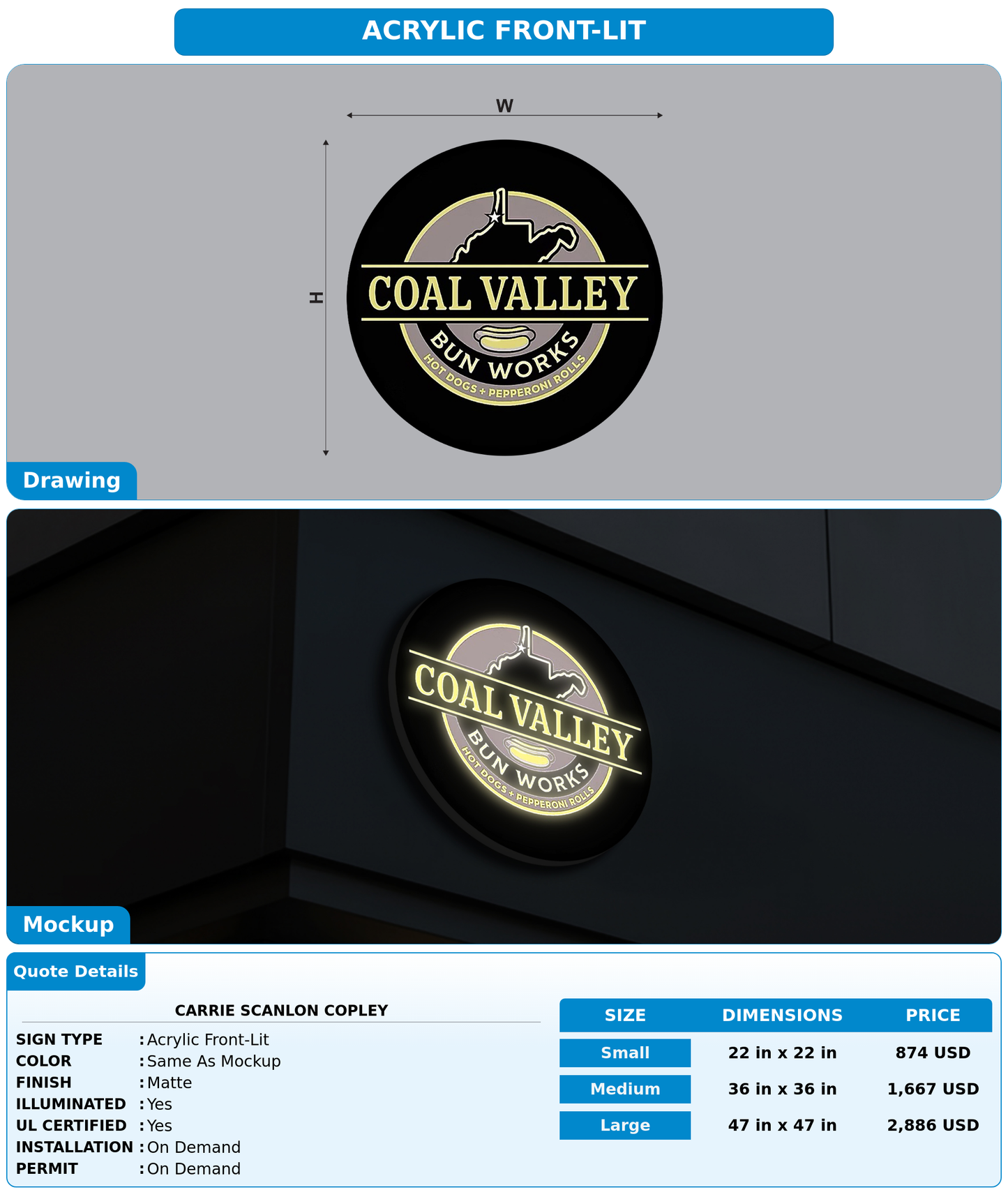 CUSTOM MOCKUP SIGN FOR Carrie Scanlon Copley