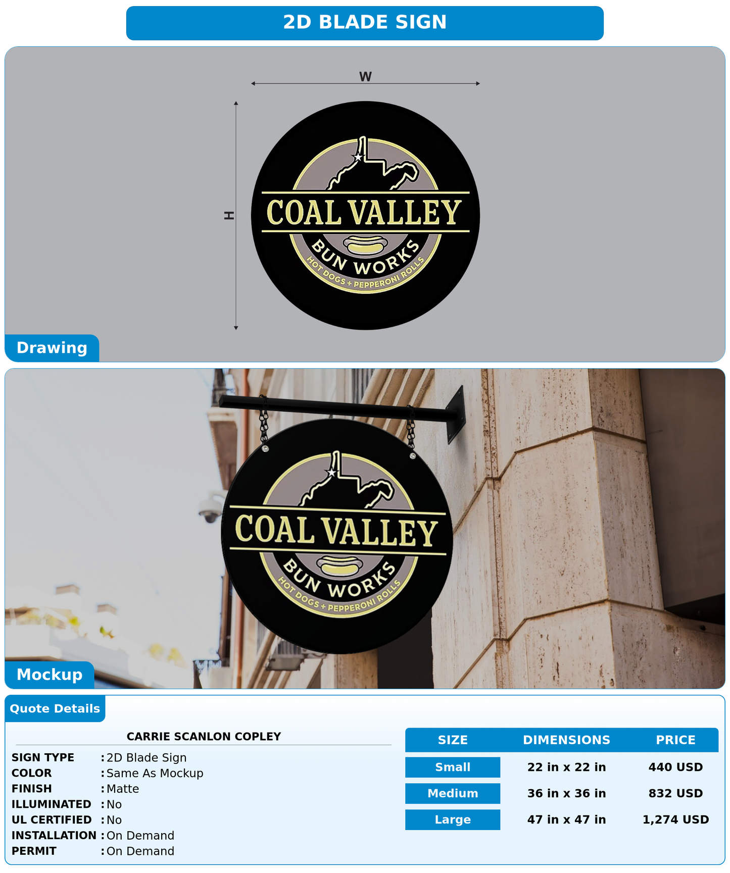 CUSTOM MOCKUP SIGN FOR Carrie Scanlon Copley