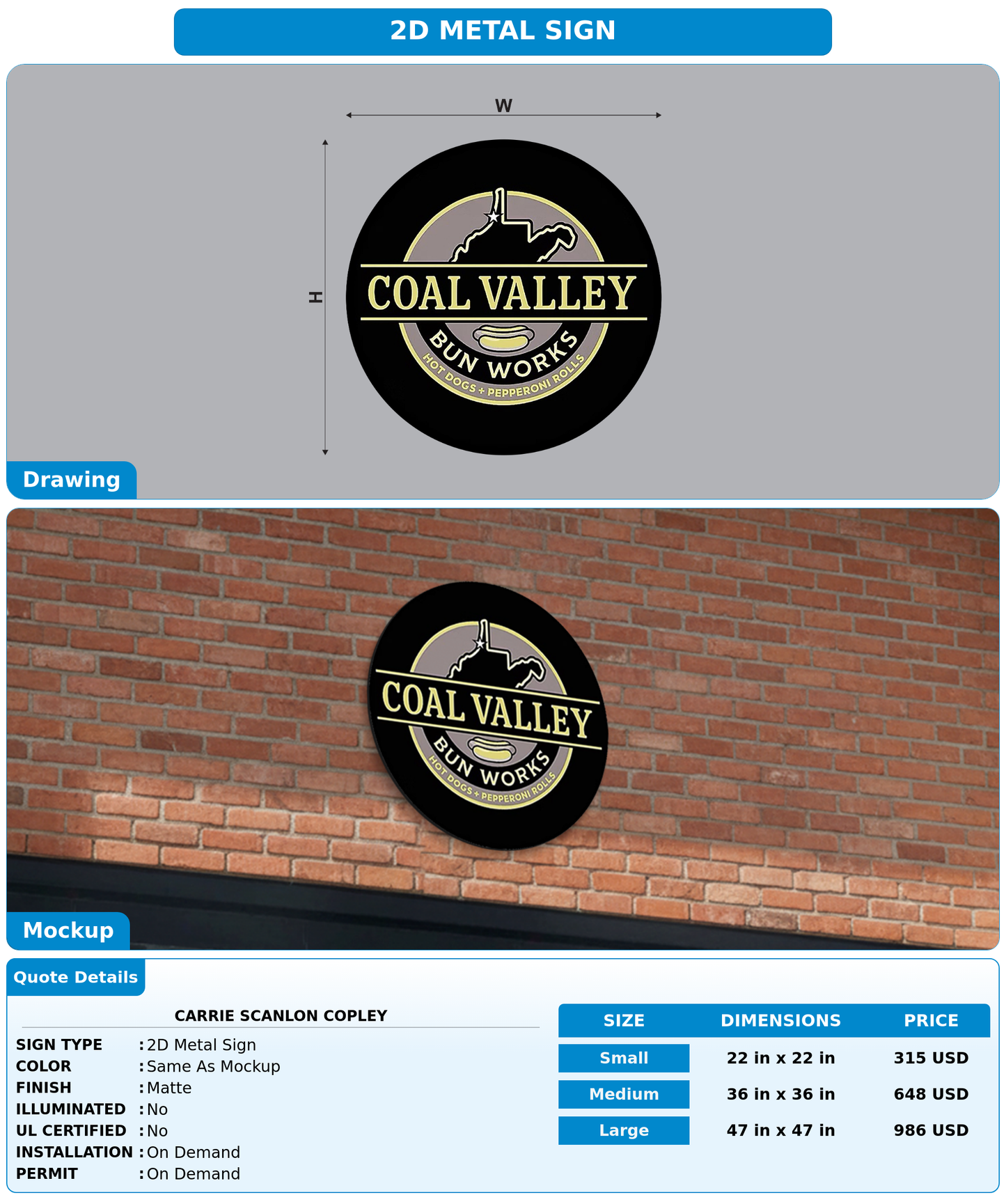 CUSTOM MOCKUP SIGN FOR Carrie Scanlon Copley