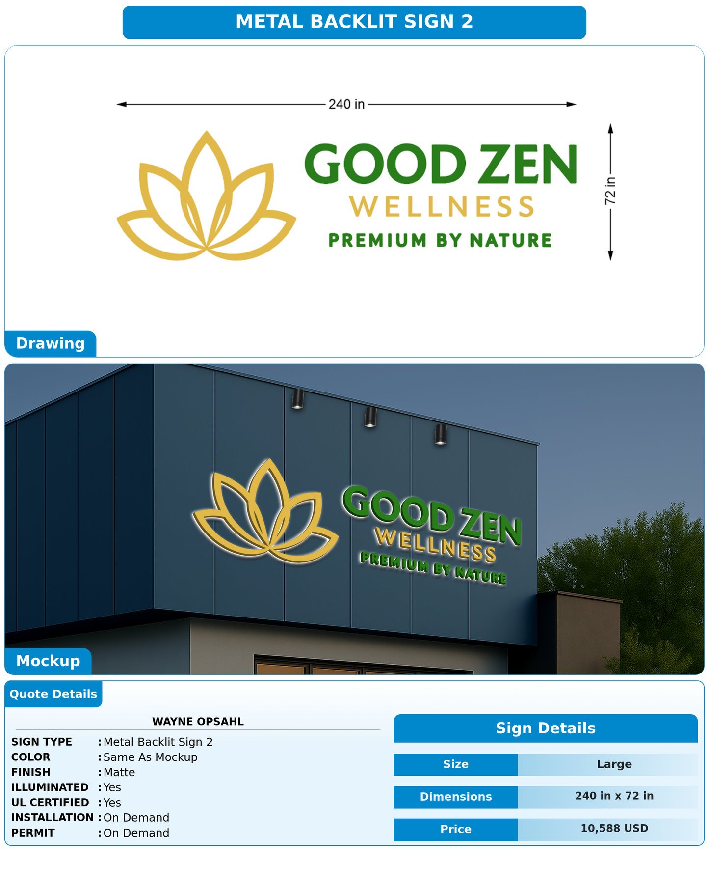 CUSTOM MOCKUP SIGN FOR Wayne Opsahl