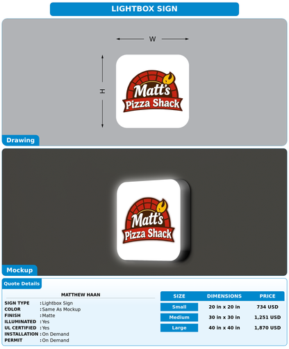 CUSTOM MOCKUP SIGN FOR Matthew Haan