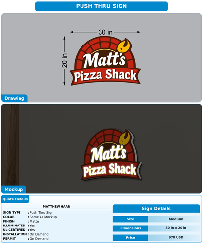 CUSTOM MOCKUP SIGN FOR Matthew Haan