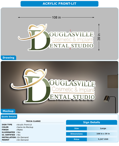 CUSTOM MOCKUP SIGN FOR Tricia Clarke