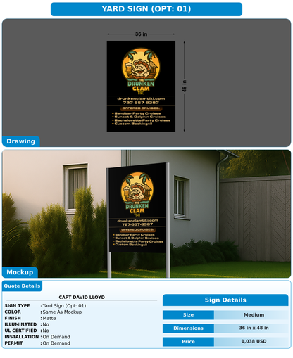 CUSTOM MOCKUP SIGN FOR Capt David lloyd