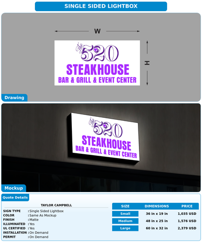 CUSTOM MOCKUP SIGN FOR Taylor Campbell