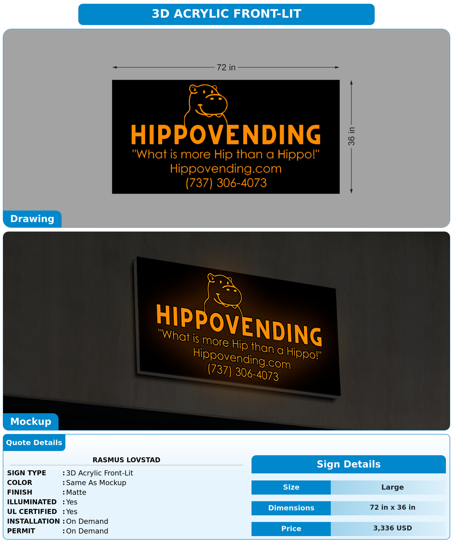 CUSTOM MOCKUP SIGN FOR Rasmus Lovstad