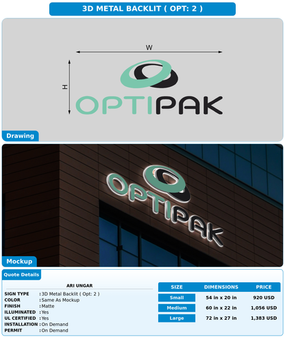 CUSTOM MOCKUP SIGN FOR ari ungar