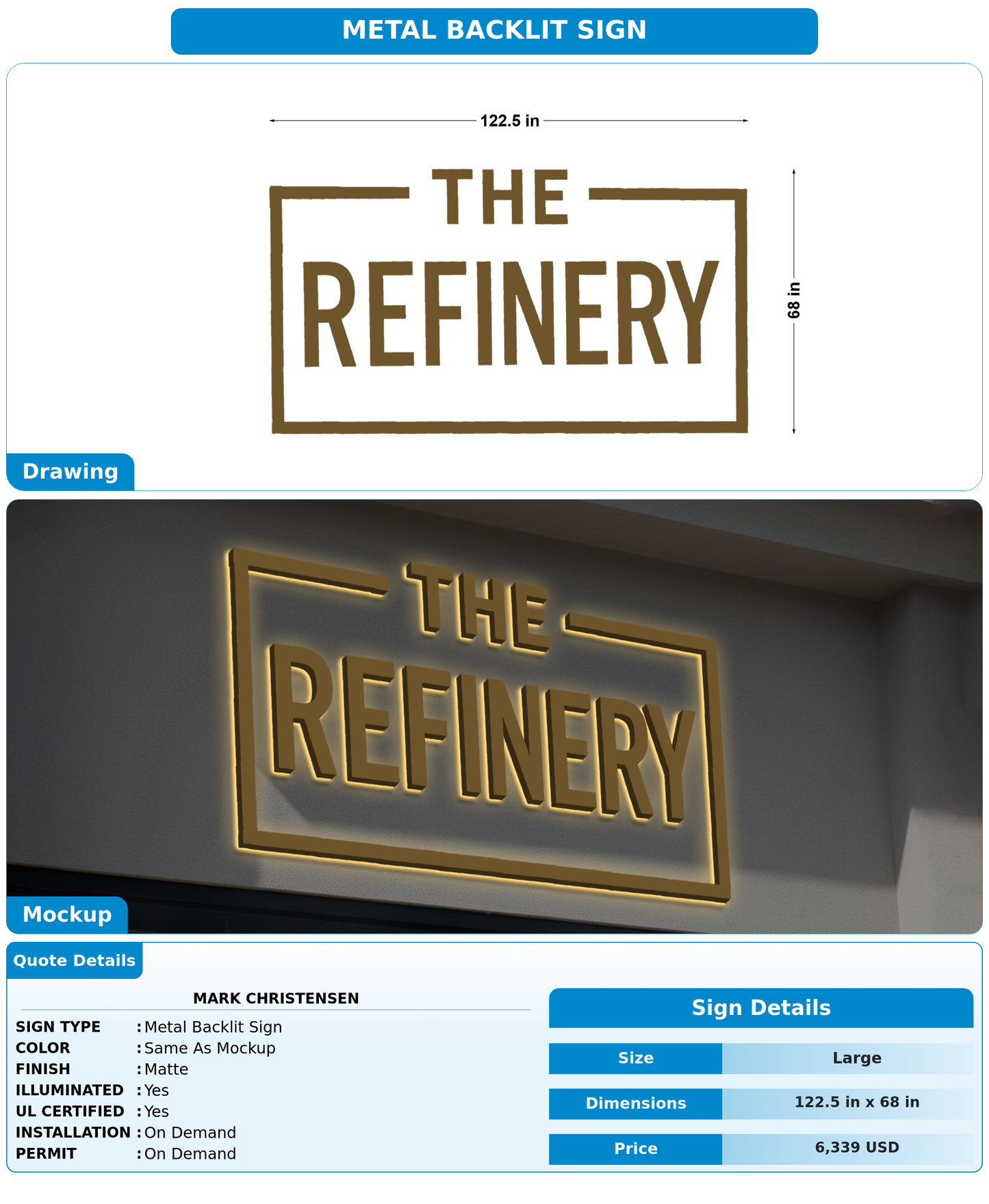 CUSTOM MOCKUP SIGN FOR Mark Christensen