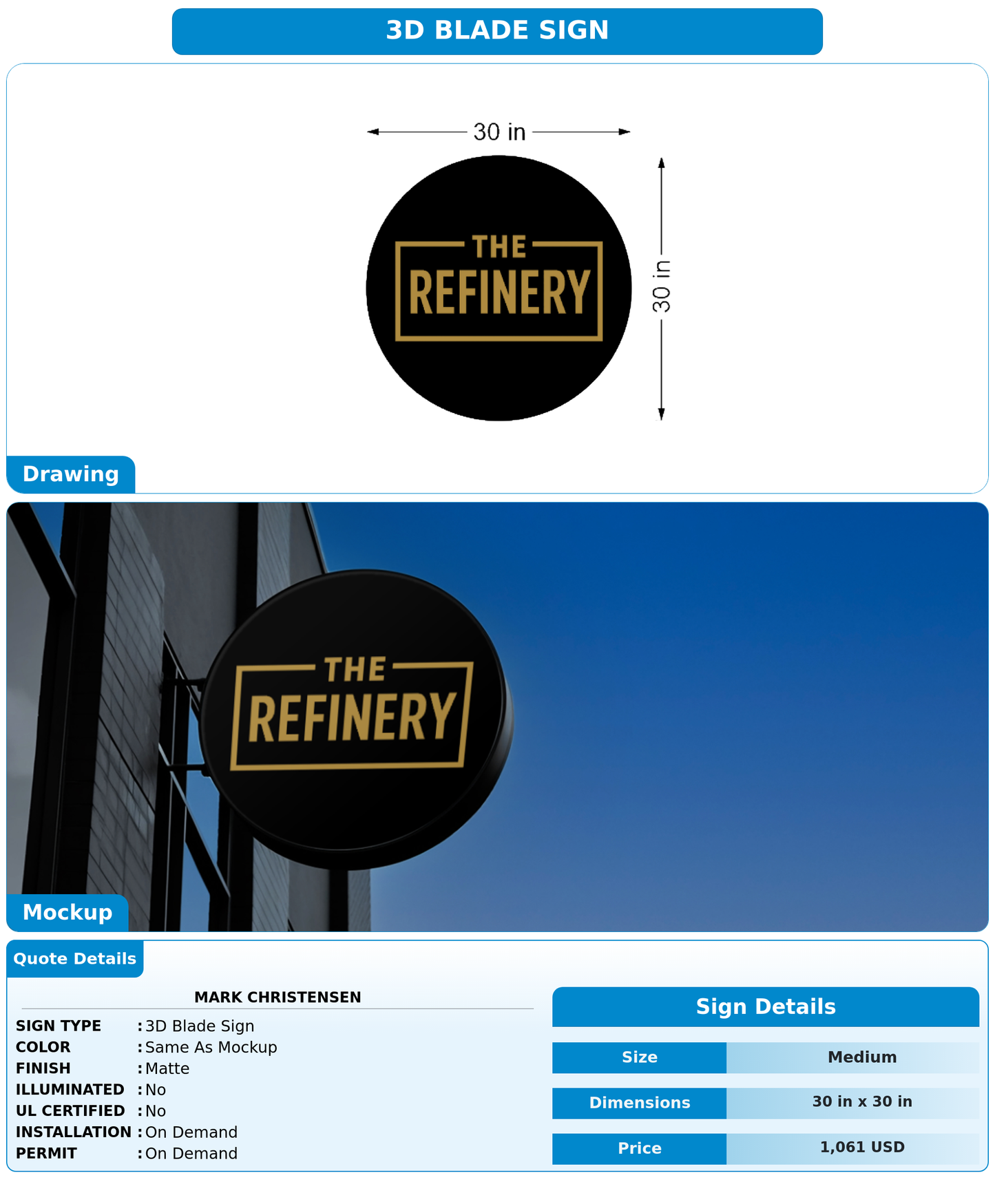 CUSTOM MOCKUP SIGN FOR Mark Christensen