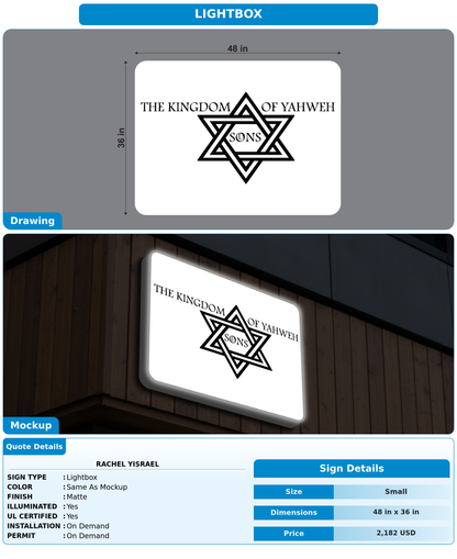 CUSTOM MOCKUP SIGN FOR Rachel Yisrael