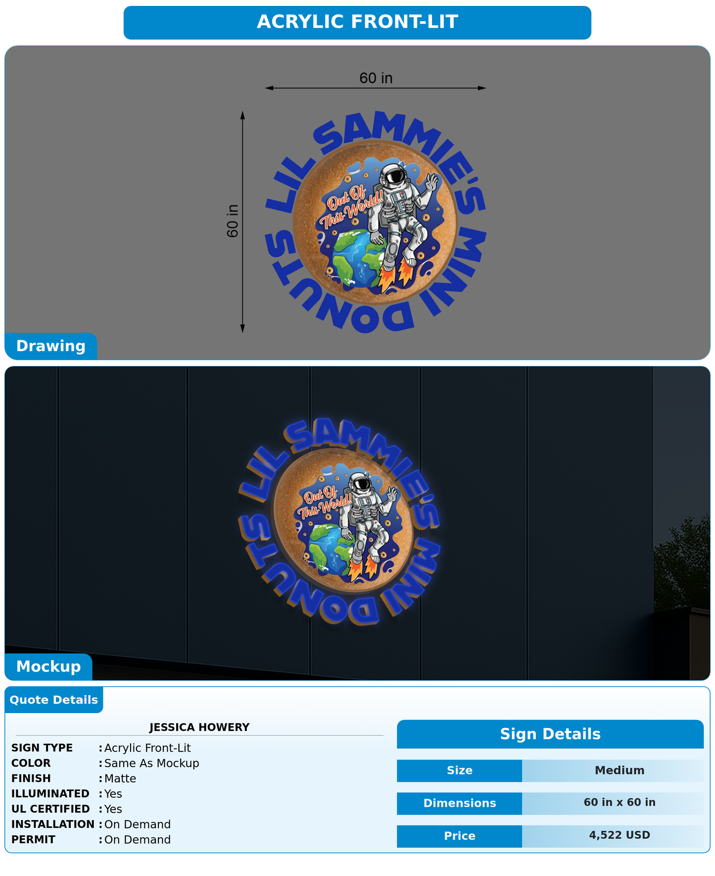 CUSTOM MOCKUP SIGN FOR Jessica Howery