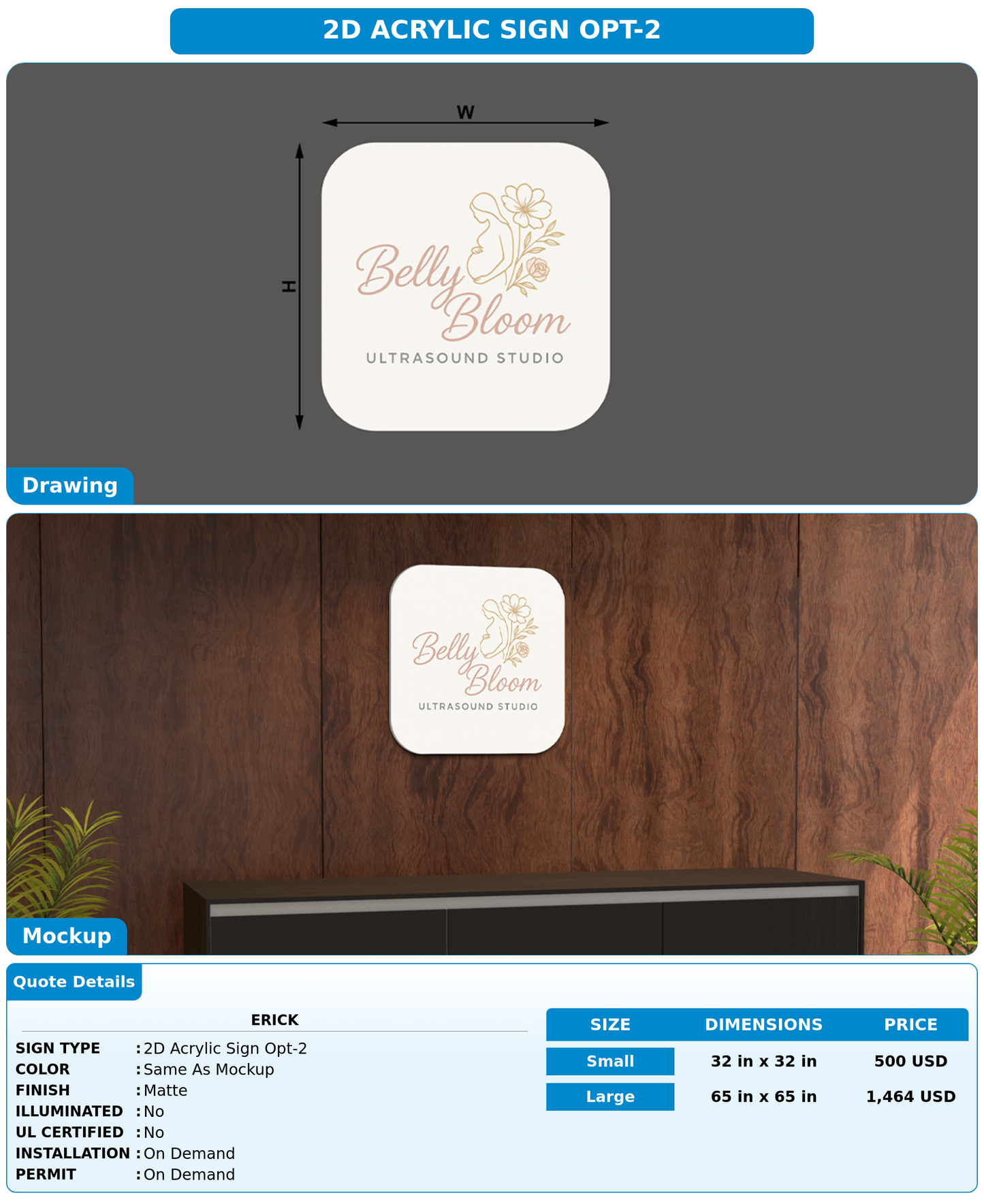 CUSTOM MOCKUP SIGN FOR Erick