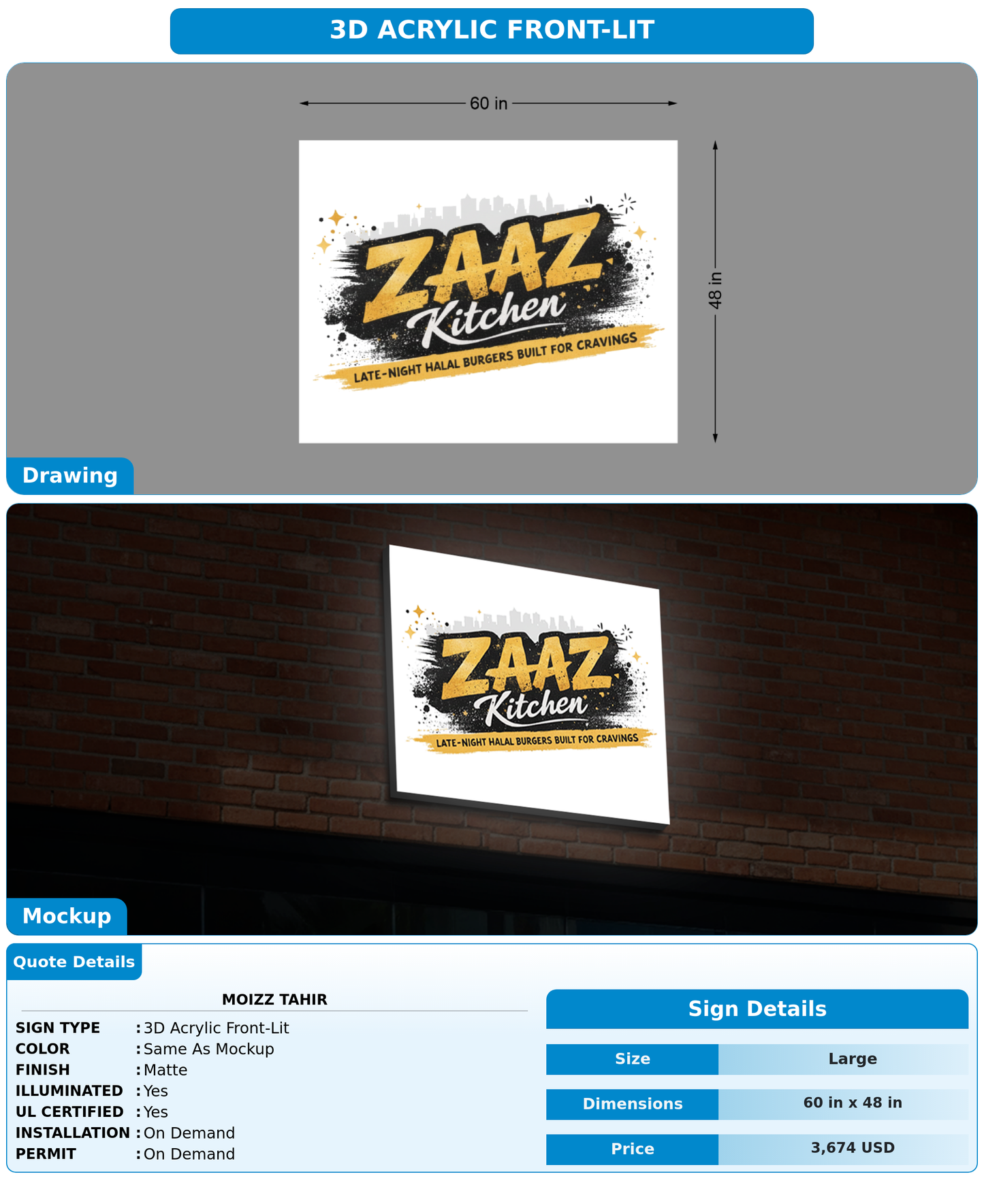 CUSTOM MOCKUP SIGN FOR Moizz tahir
