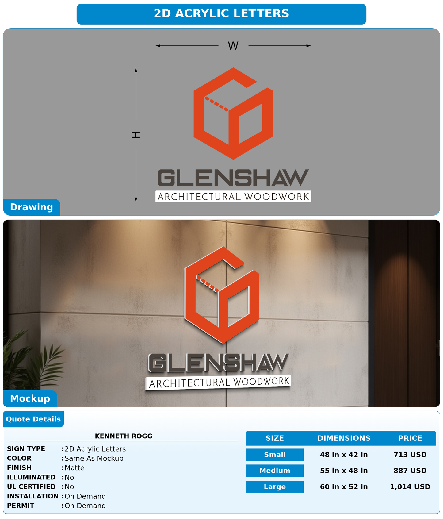 CUSTOM MOCKUP SIGN FOR Kenneth Rogg