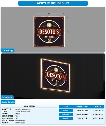 CUSTOM MOCKUP SIGN FOR Aric Bertin
