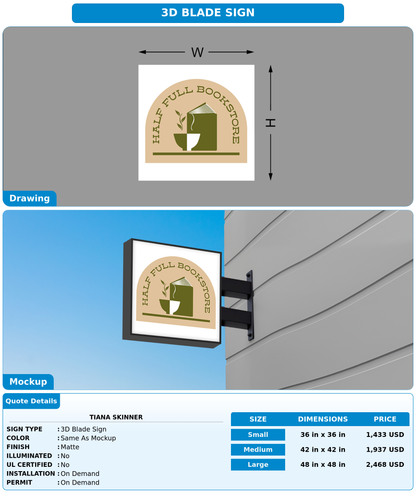 CUSTOM MOCKUP SIGN FOR Tiana Skinner