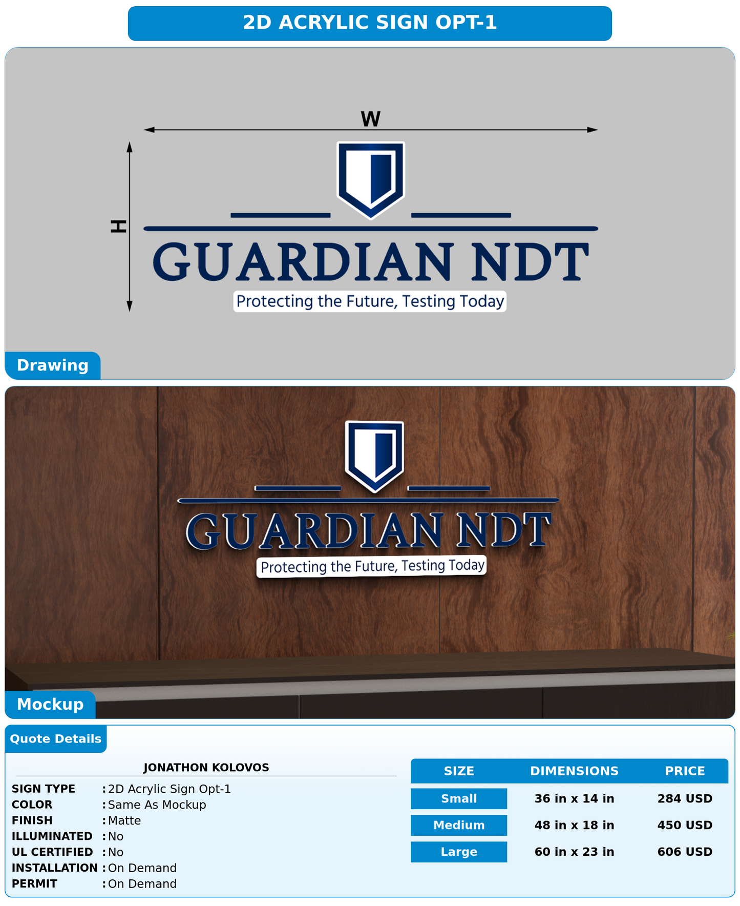 CUSTOM MOCKUP SIGN FOR Jonathon Kolovos