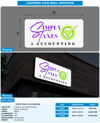 CUSTOM MOCKUP SIGN FOR Simply Taxes & Accounting